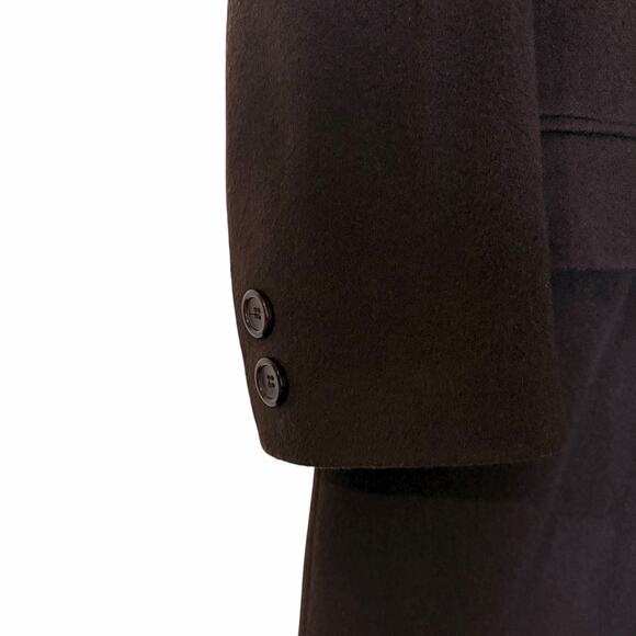 Vintage Women's Wool Camel Hair Trench Coat 6 Brown 80's Union USA Outerwear - Picture 3 of 12